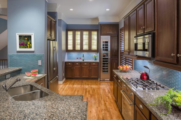 Countertops in modern kitchen